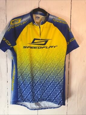 Speedplay Men’s Yellow & Blue Cycling Jersey